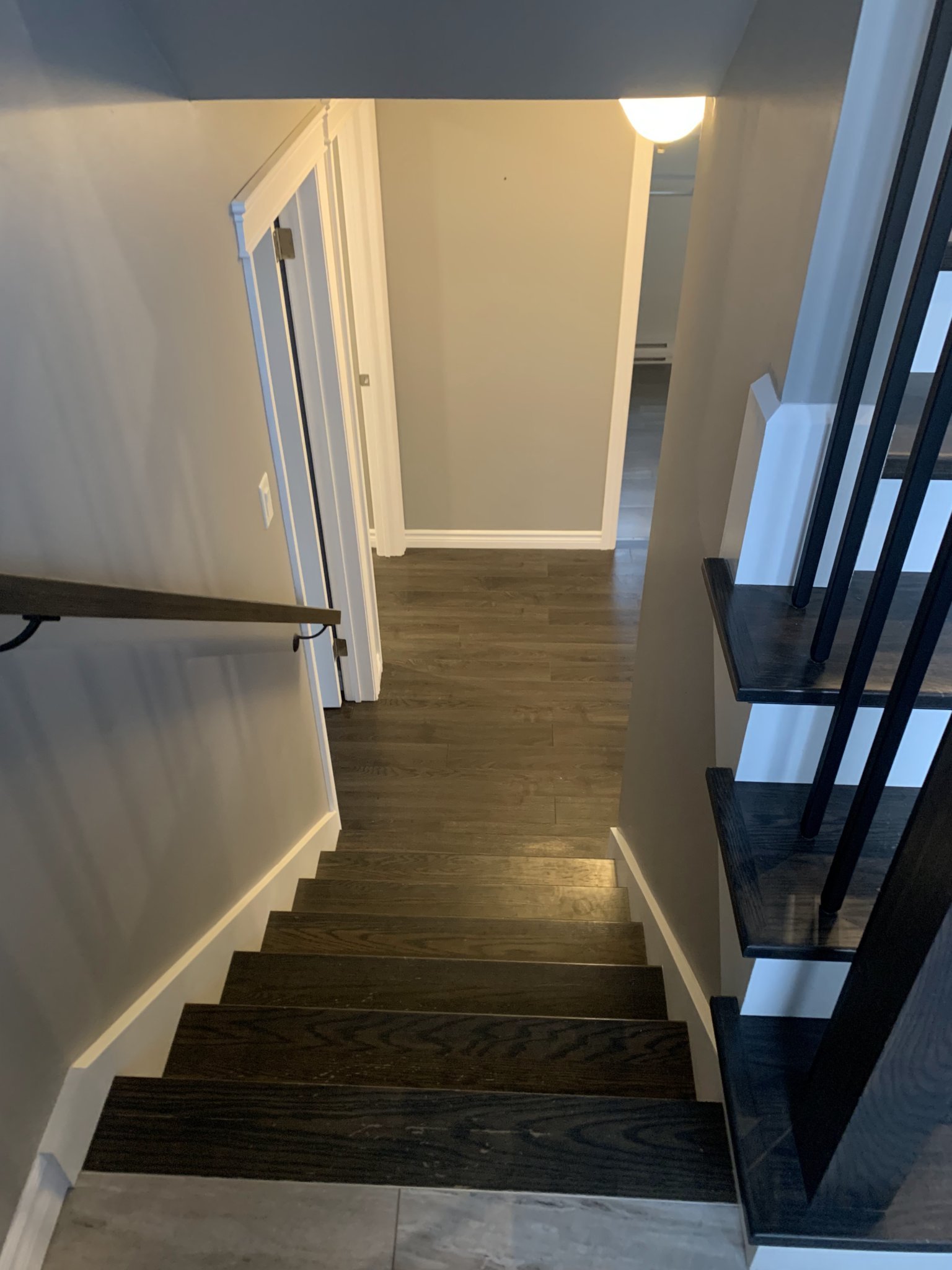 Renovated hallway and staircase