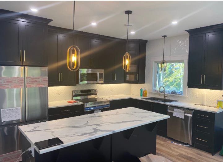 Kitchen Renovation — Pendant Lighting & Tile Backsplash
